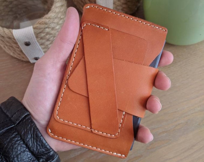 Leather passport wallet