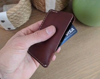 The Card Pocket #1 , Minimalist card wallet, card holder, leather card holder, card case, card sleeve, card, Leather cardholder