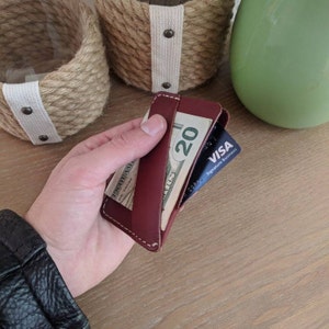 The Chapman #1S minimalistische Brieftasche, Portemonnaie für die Vordertasche, Ledergeldbörse, Herrenbrieftasche, schlanke Brieftasche, dünne Brieftasche, Bargeldband, Kartenbrieftasche