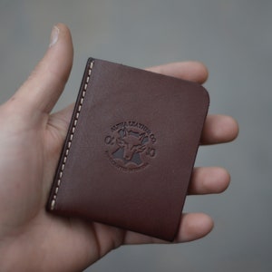 Portafoglio con cursore a pollice, portafoglio minimalista, portafoglio tascabile frontale, portafoglio da uomo, portafoglio per carte, portafoglio in pelle, portafoglio sottile, regalo per uomo, moda uomo