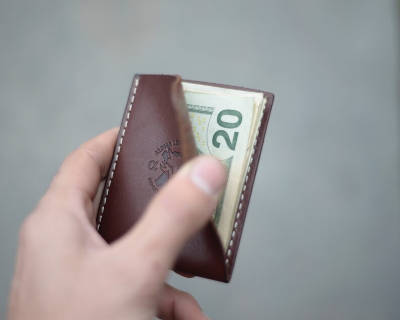 Thumb Slide Wallet Minimalist Wallet Front Pocket Wallet Etsy Canada