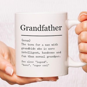 Grandfather Noun Mug, Grandpa Coffee Mug, Pops Mug, Funny Gift For Grandpa, Father’s Day Gift, Personalized Gift Mug, Gift from Grandkids