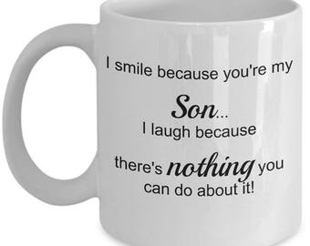I Smile Because You're My Daughter 10oz Mug Cup Best Awesome Sarcasm I Smile Because You're My Daughter 10oz Mug Cup Best Awesome Sarcasm