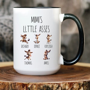 Mimi Mug With Grandkid's Names, Mimi Little Asses Gift From Grandkids, Mimi Mug, Mimi Coffee Mug, Mimi Cup, Mimi Coffee Cup
