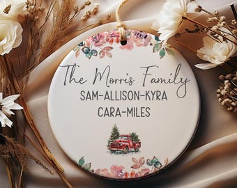 Personalized Family Ornament With Names, Custom Family Ornament, Family Gift Ideas, Personalized Family Ornament