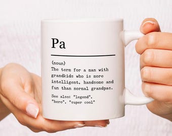 Pa Noun Mug, Pa Coffee Mug, Pa Gift, Grandpa Mug, Funny Gift For Pa, Father’s Day Gift, Personalized Pa Gift Mug, Gift from Grandkids