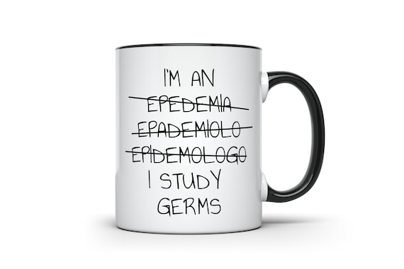 Epidemiology Gift, Virus fighter, I'm an Epidemiologist I fight germs funny novelty ceramic two toned coffee or tea mug cup