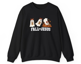 Fall Into Jesus Shirt, Christian Fall Shirt, Autumn Outfit, Faith Tee, Jesus Shirt, Faith Based Gift, Religious Graphic Tee