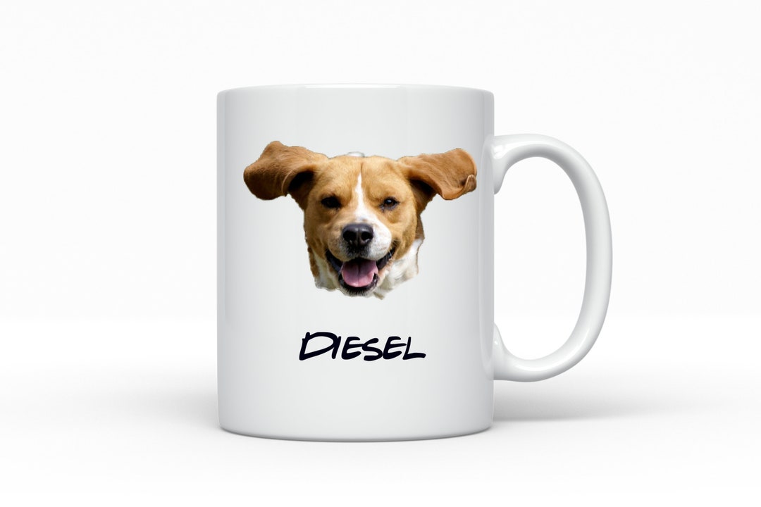 Tasse visage de chien, Visage de votre chien sur une tasse, Nom et