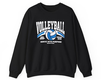 Volleyball Serve With Purpose Shirt, Isaiah 40:31 Sweatshirt, Christian Faith Athlete Top, Varsity Volleyball Sweatshirt, Jesus Lover Shirt