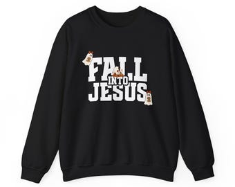 Fall Into Jesus Shirt, Christian Fall Shirt, Autumn Outfit, Faith Tee, Jesus Shirt, Faith Based Gift, Religious Graphic Tee