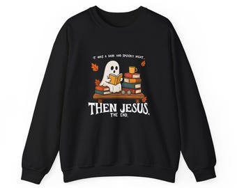Spooky Jesus Shirt, Christian Fall Shirt, Autumn Ghost Shirt, Cute Halloween Faith Tee, Christian Halloween Gift
