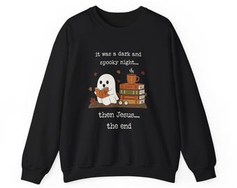 Spooky Jesus Shirt, Christian Fall Shirt, Autumn Ghost Shirt, Cute Halloween Faith Tee, Christian Halloween Gift