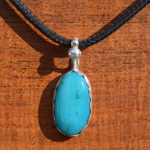 Gem Silica Pendant Set in Fine Silver.