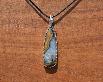Hounds and Puppies Agate Cabochon Set in Fine Silver