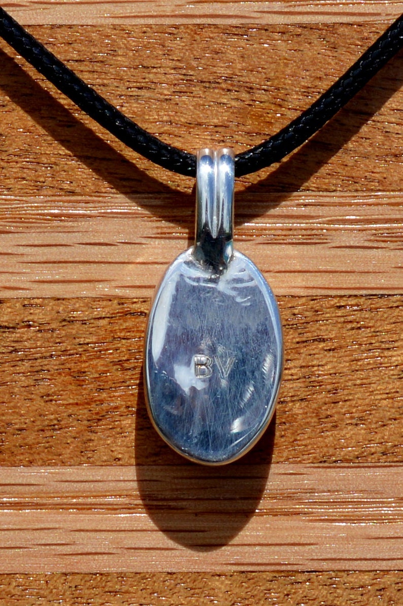 Varicite Cabochon Set in Fine Silver