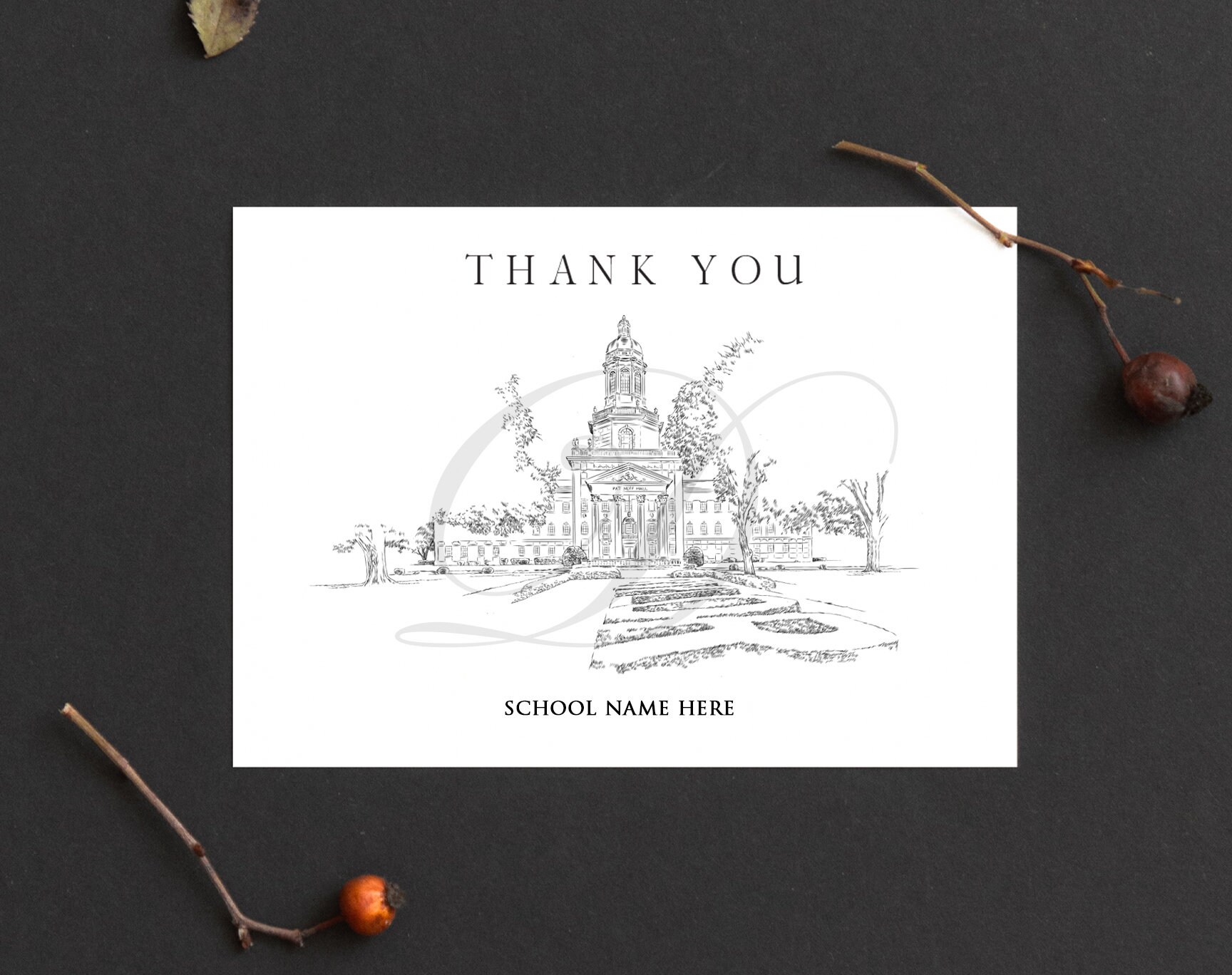 College of Charleston Alumni Thank You Card Grads Note card Set of 25 Graduation Gift Note Cards Graduation Thank You Cards