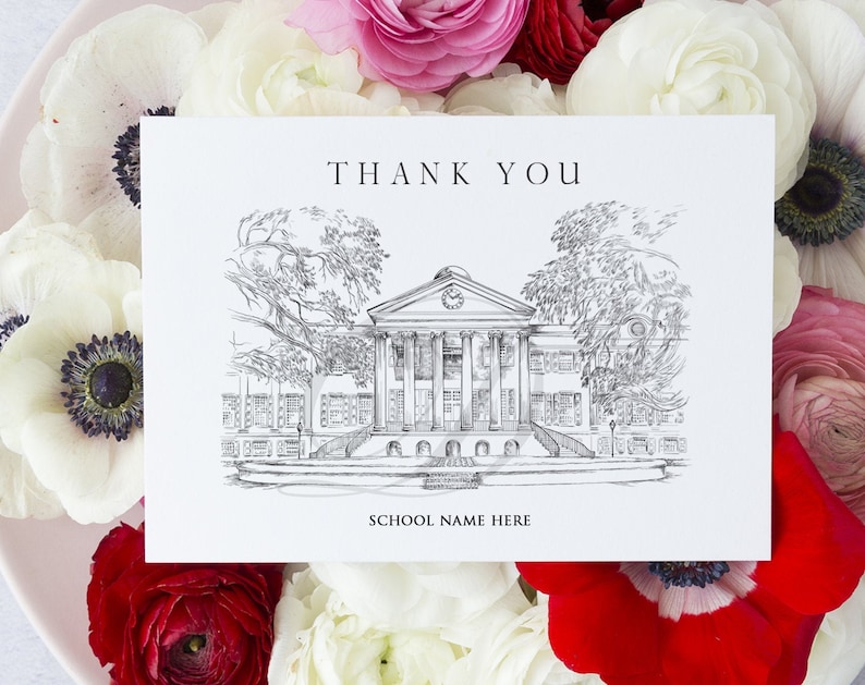 College of Charleston Alumni Thank You Card Grads Note card Set of 25 Graduation Gift Note Cards Graduation Thank You Cards