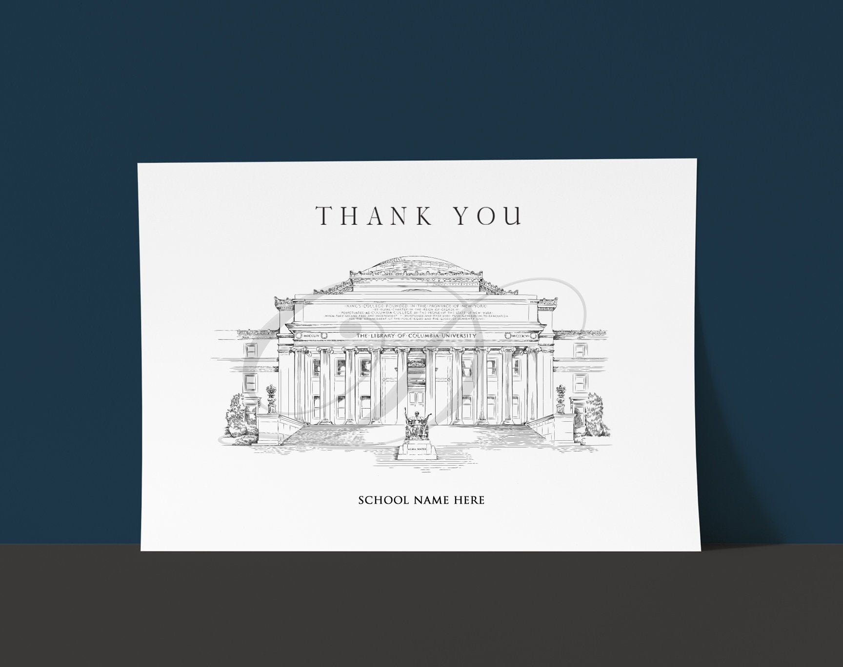 College of Charleston Alumni Thank You Card Grads Note card Set of 25 Graduation Gift Note Cards Graduation Thank You Cards