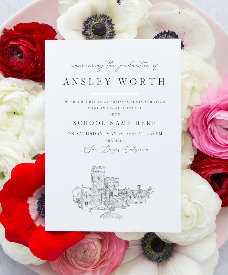 University of South Carolina Graduation Announcement Usc Etsy UK