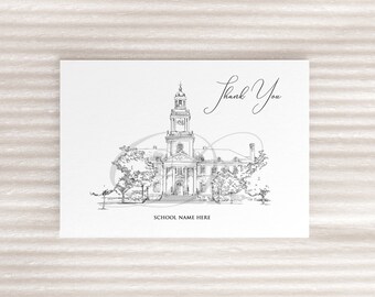 College of Charleston Alumni Thank You Card Grads Note card Set of 25 Graduation Gift Note Cards Graduation Thank You Cards