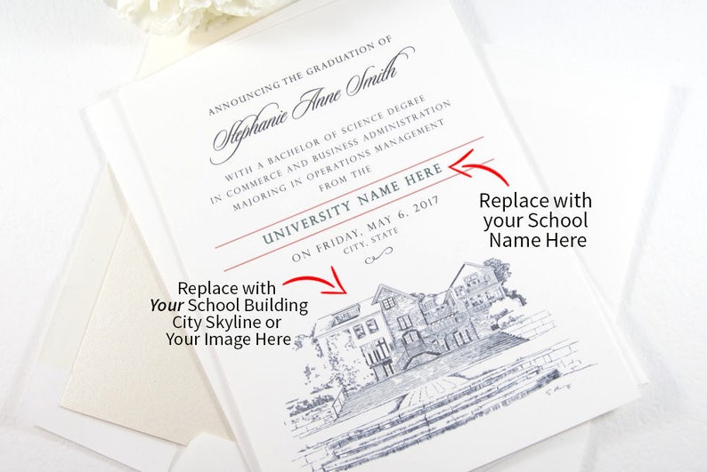 Tech Illinois University College State Grad Southern Illinois University Graduation Announcement Graduation Cards set of 25