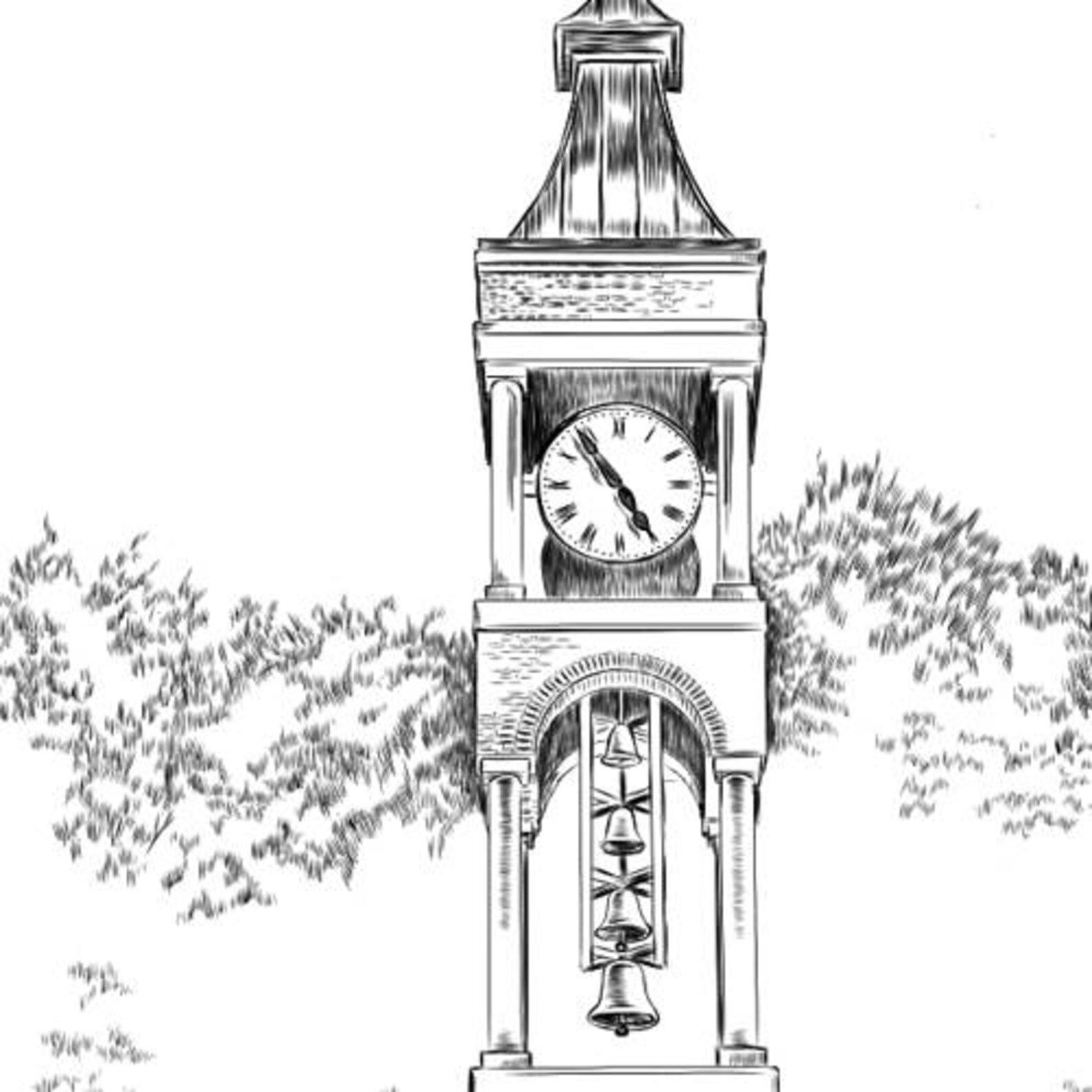 Sam Houston State University Art Print Hand Drawn Texas Etsy