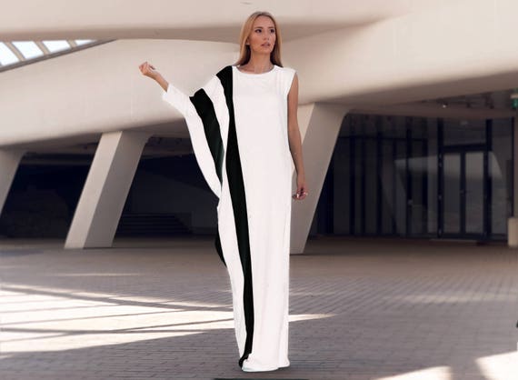 black and white plus size maxi dress