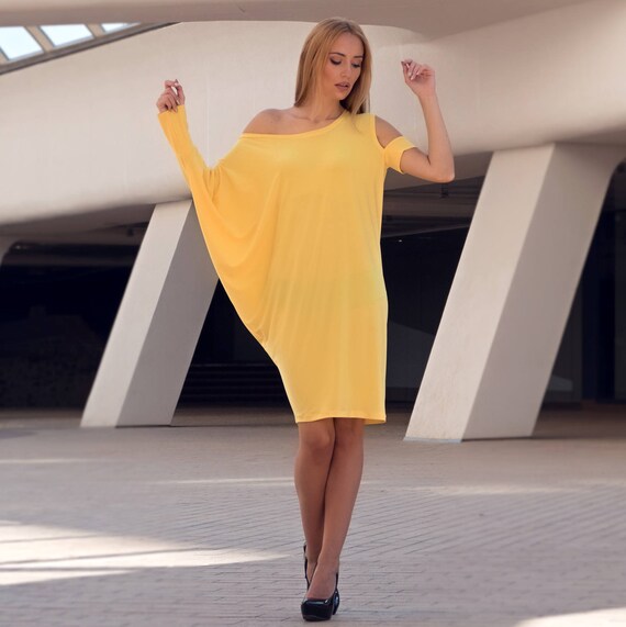 yellow tunic dress