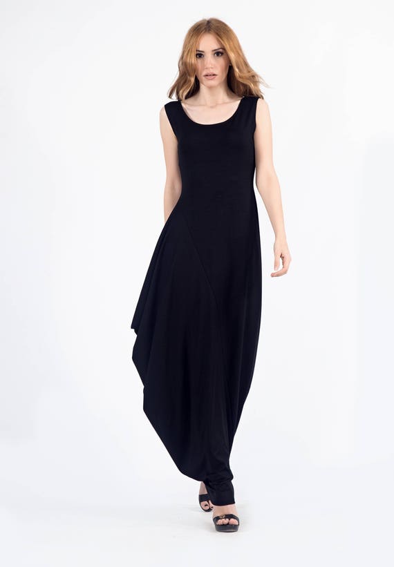 plus size asymmetrical maxi dress
