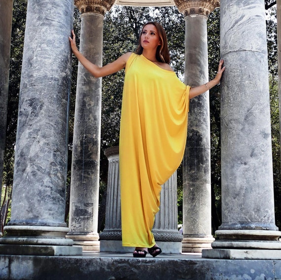 Plus Size Yellow Long Oversize Maxi Dress Summer Dress | Etsy