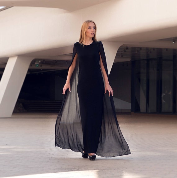 black cape gown