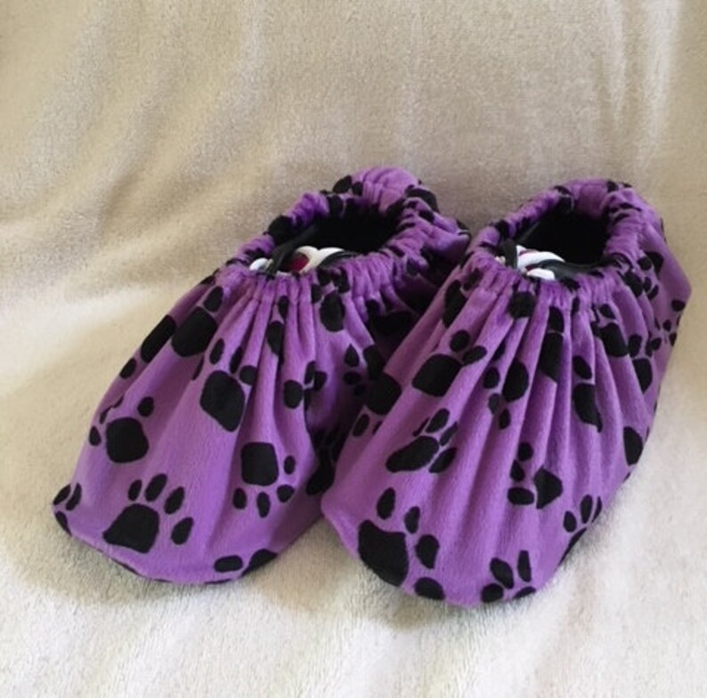 purple shoe covers