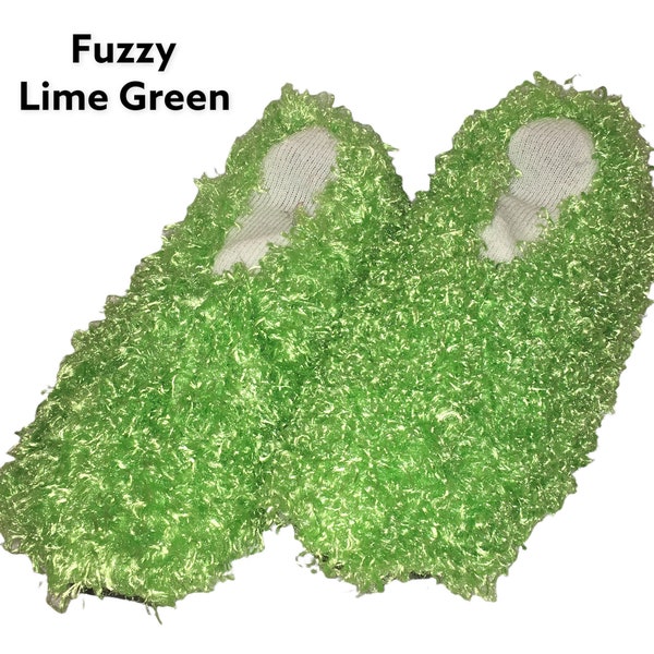 Fuzzy Bowling Shoe Covers Lime Green - Hammy's Bowling Shoe Covers