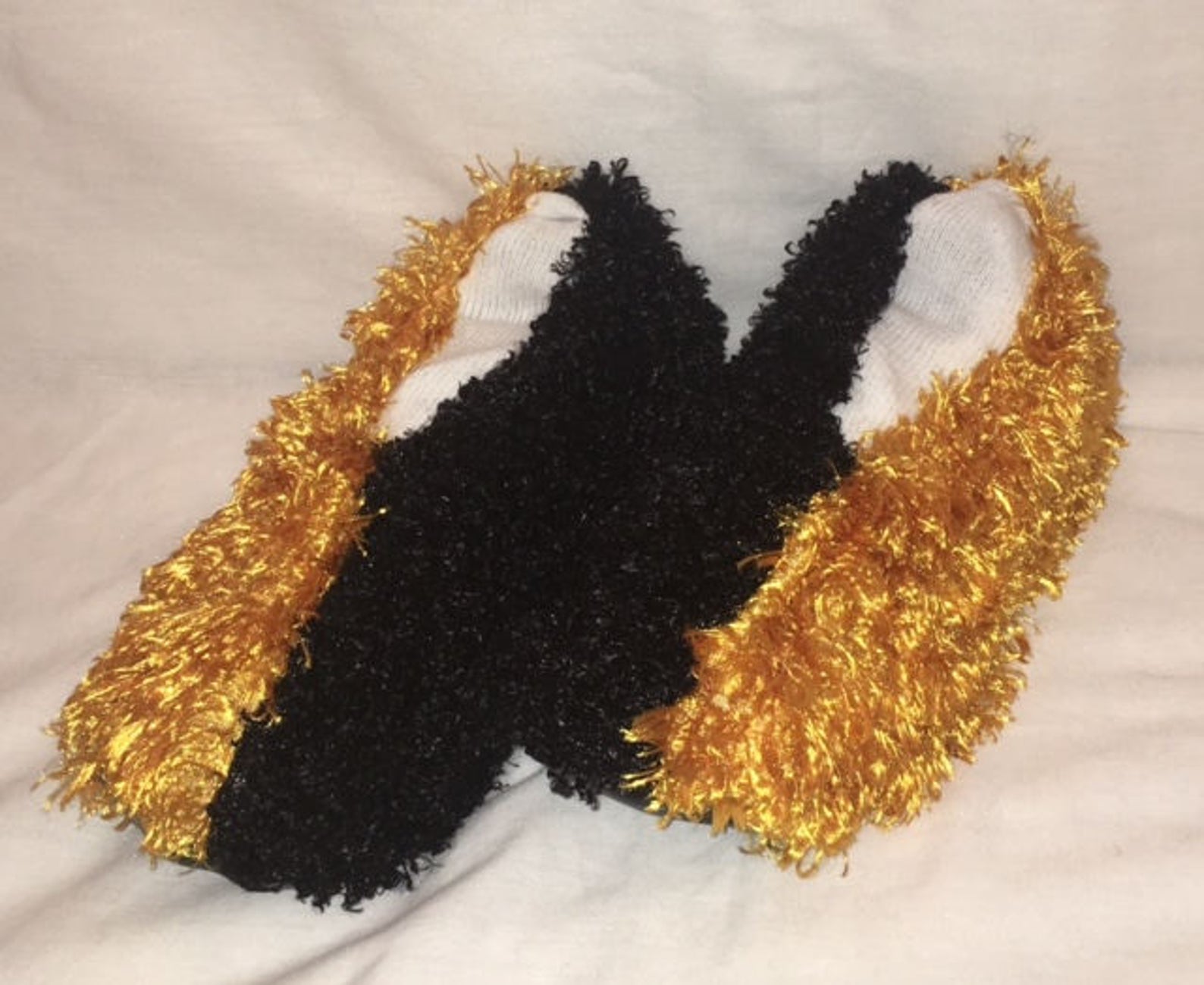 Fuzzy Bowling Shoe Covers 1/2 Black 1/2 Gold Hammy�s Etsy