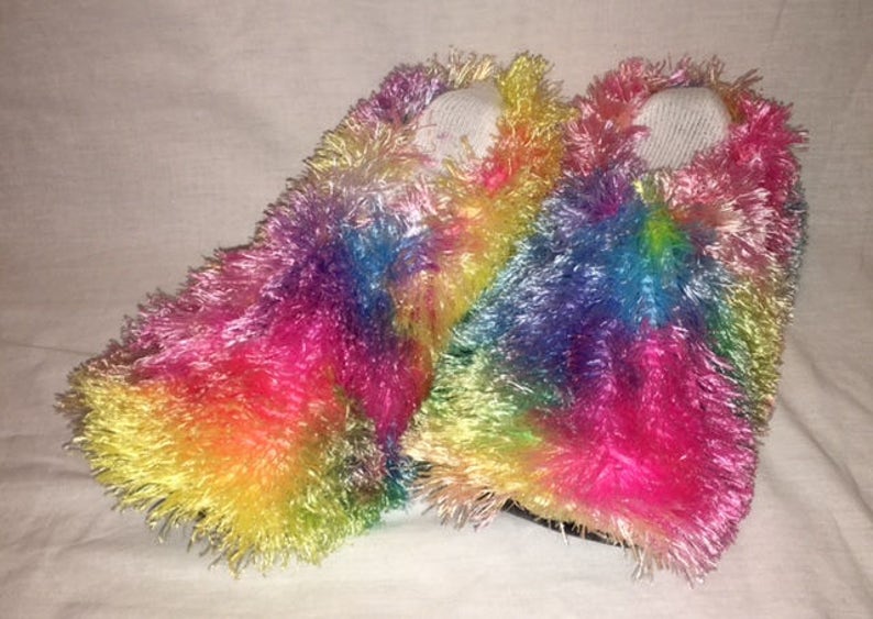 Fuzzy Bowling Shoe Covers Rainbow Tie Dye Hammy's Etsy