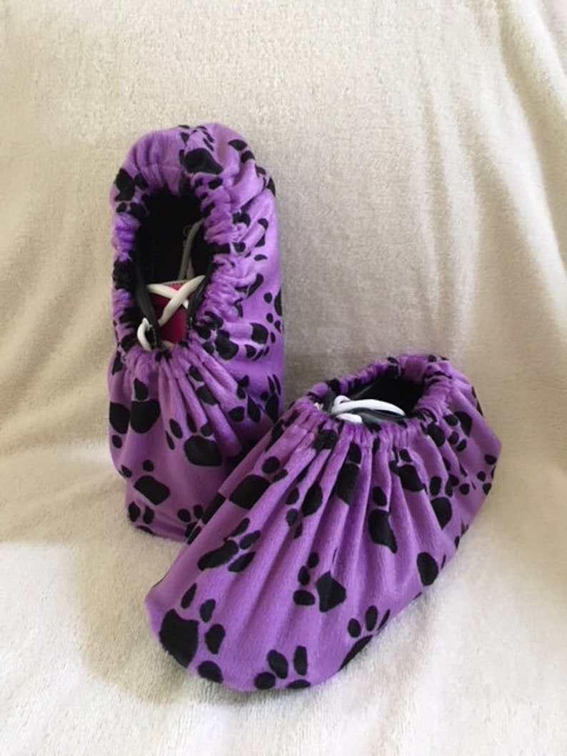 Bowling Shoe Covers PAWS PURPLE Hammy's Bowling Shoe Etsy