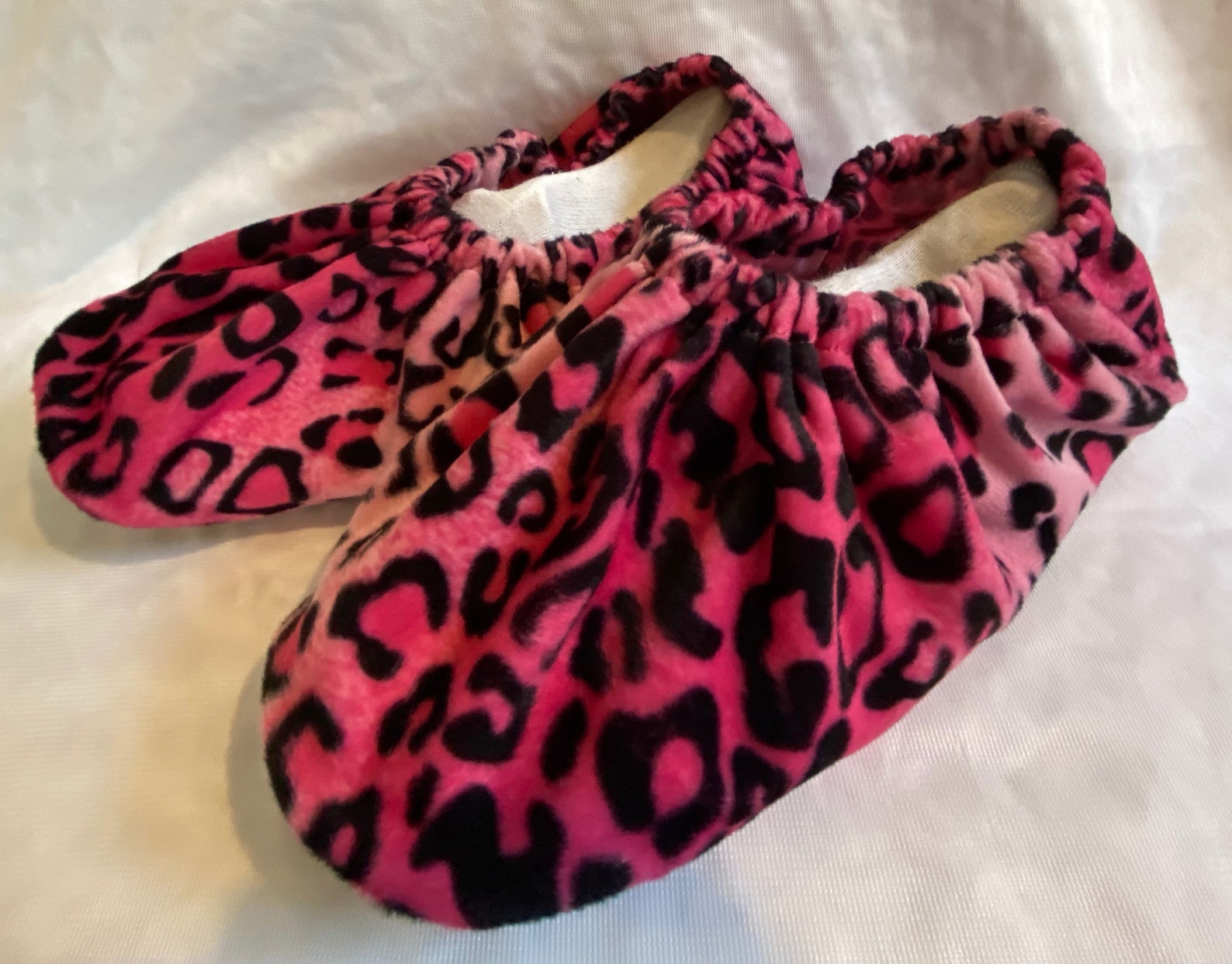 Hammy's Bowling Shoe Covers Leopard Pink / Black Fuzzy Etsy