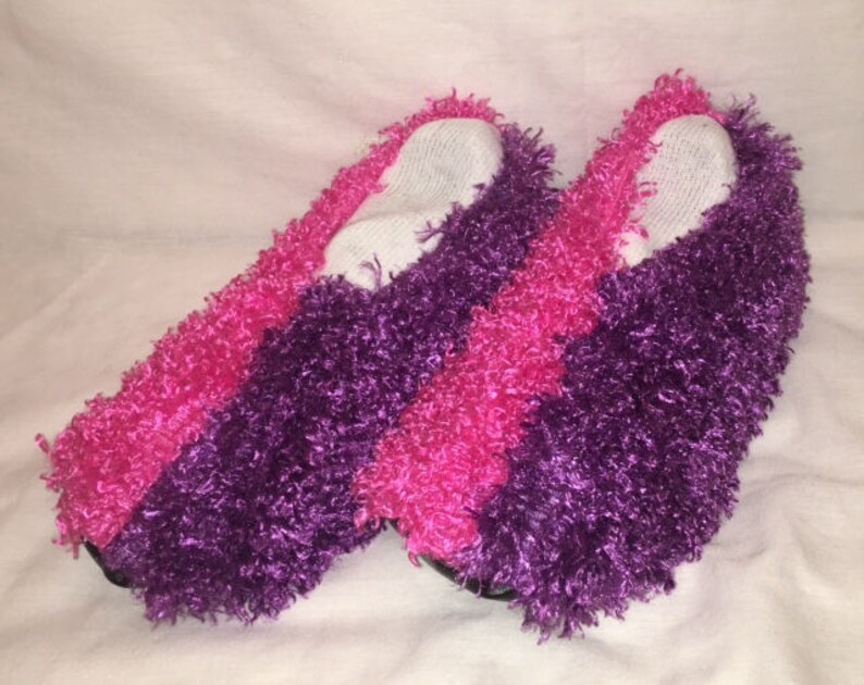 Fuzzy Bowling Shoe Covers 1/2 Purple 1/2 Hot Pink Etsy