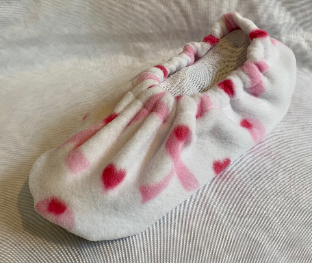 Hammy's Bowling Shoe Covers Breast Cancer Awareness White/pink Ribbon