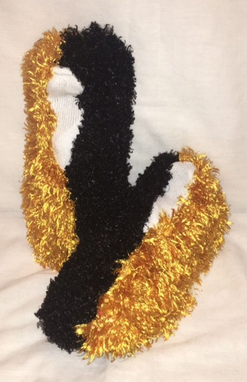Fuzzy Bowling Shoe Covers 1/2 Black 1/2 Gold Hammy�s Etsy