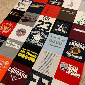 T- Shirt blanket (price varies with size)