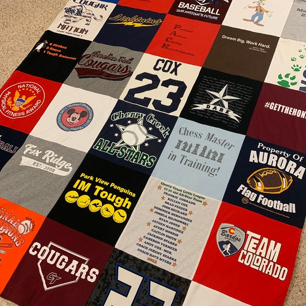 T- Shirt blanket (price varies with size)