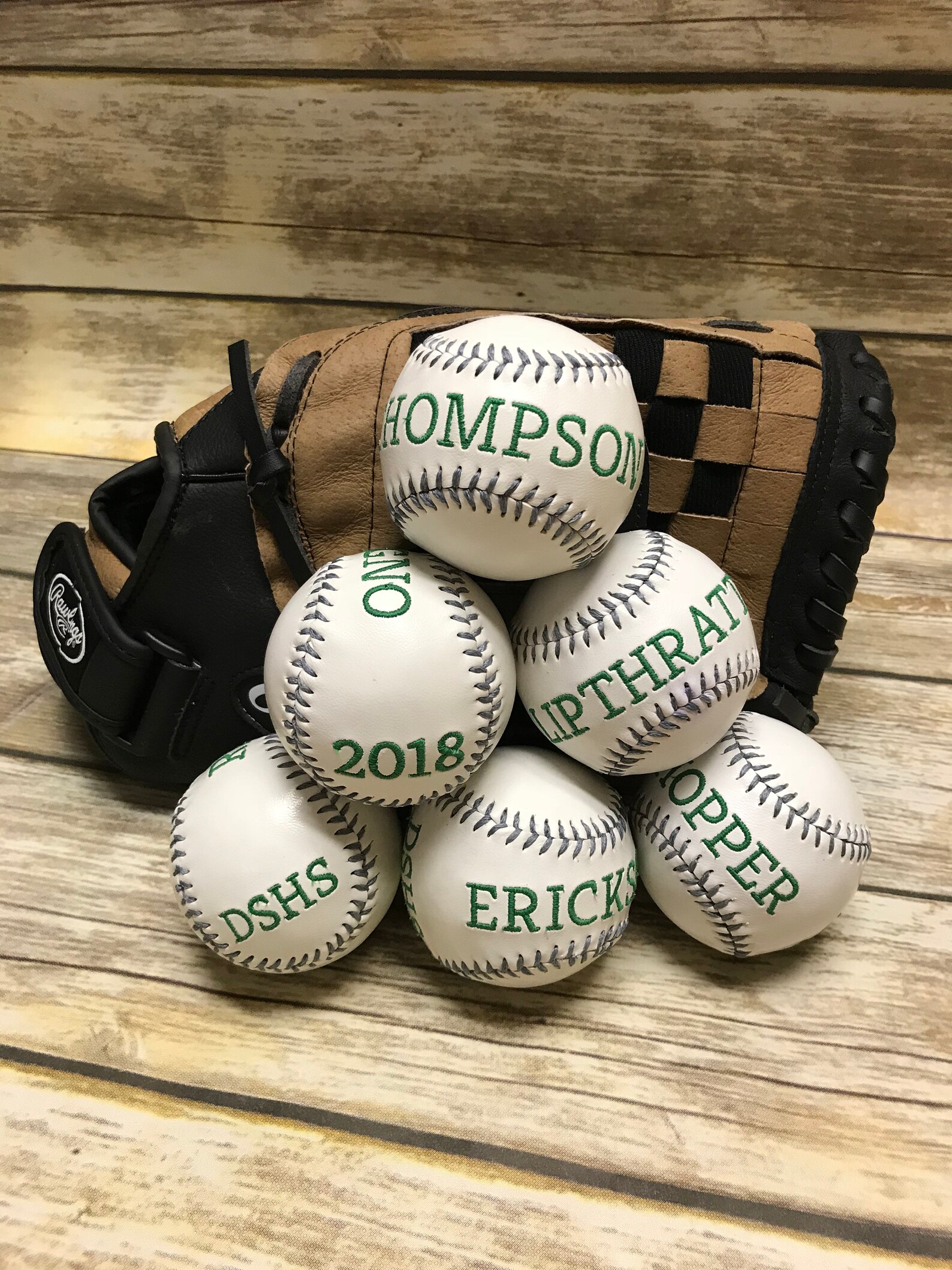 Personalized Embroidered Baseballs and Softballs Etsy