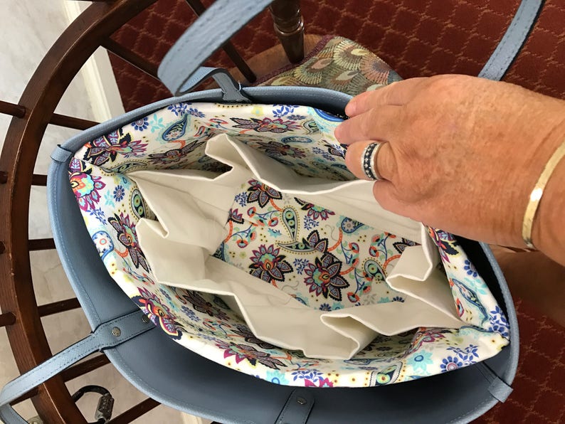 MADE TO Ordercoach Tote Stand up Pocketed Purse Liner. Etsy