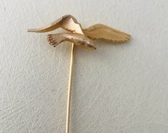 Monet Gold-Tone Seagull Stick Pin - Light and Elegant