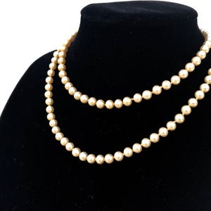 Vintage Marvella Knotted Faux Pearl Necklace image 1