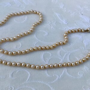 Vintage Marvella Knotted Faux Pearl Necklace image 4