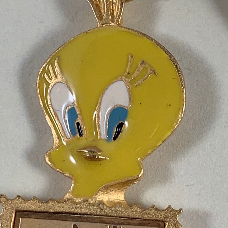 Looney Tunes Stamp Collection Tweety Bird Keychain 1997 Etsy