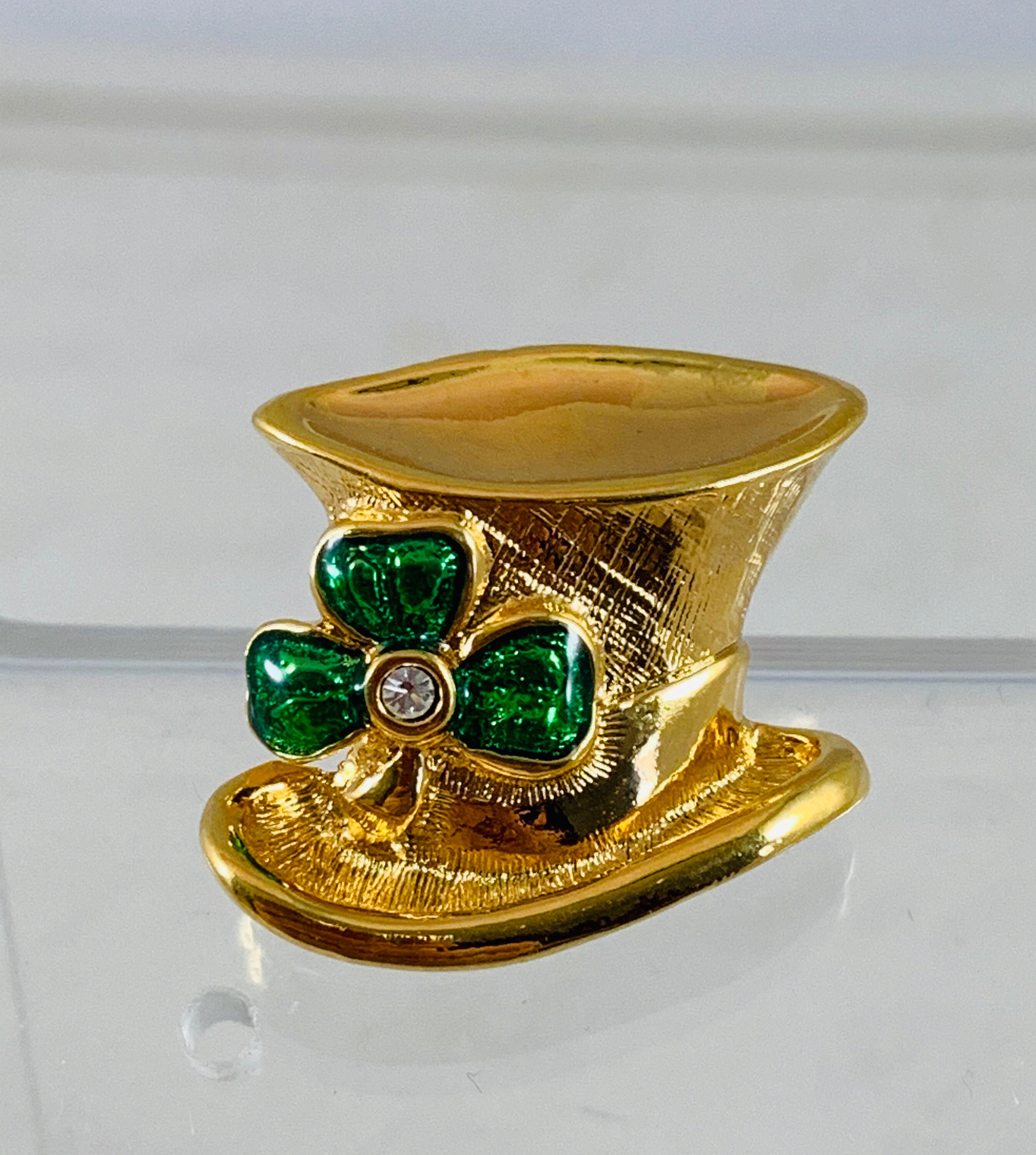 Tac Pin Shiny Gold Leprechaun Hat 
